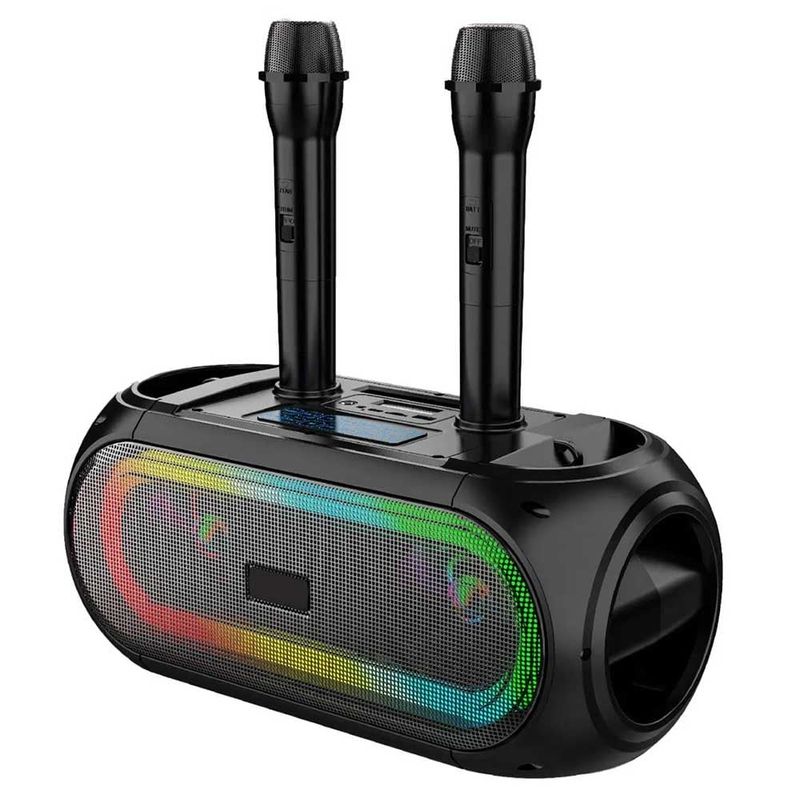 ONE PIXEL - Parlante Bluetooth Dos Micrófonos Multifuncional Led Altavoz