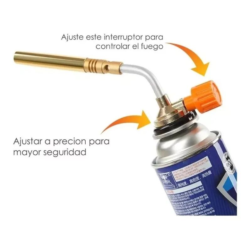 GENERICO - Antorcha Soplete De Gas Butano Para Soldadura Chorro Triple