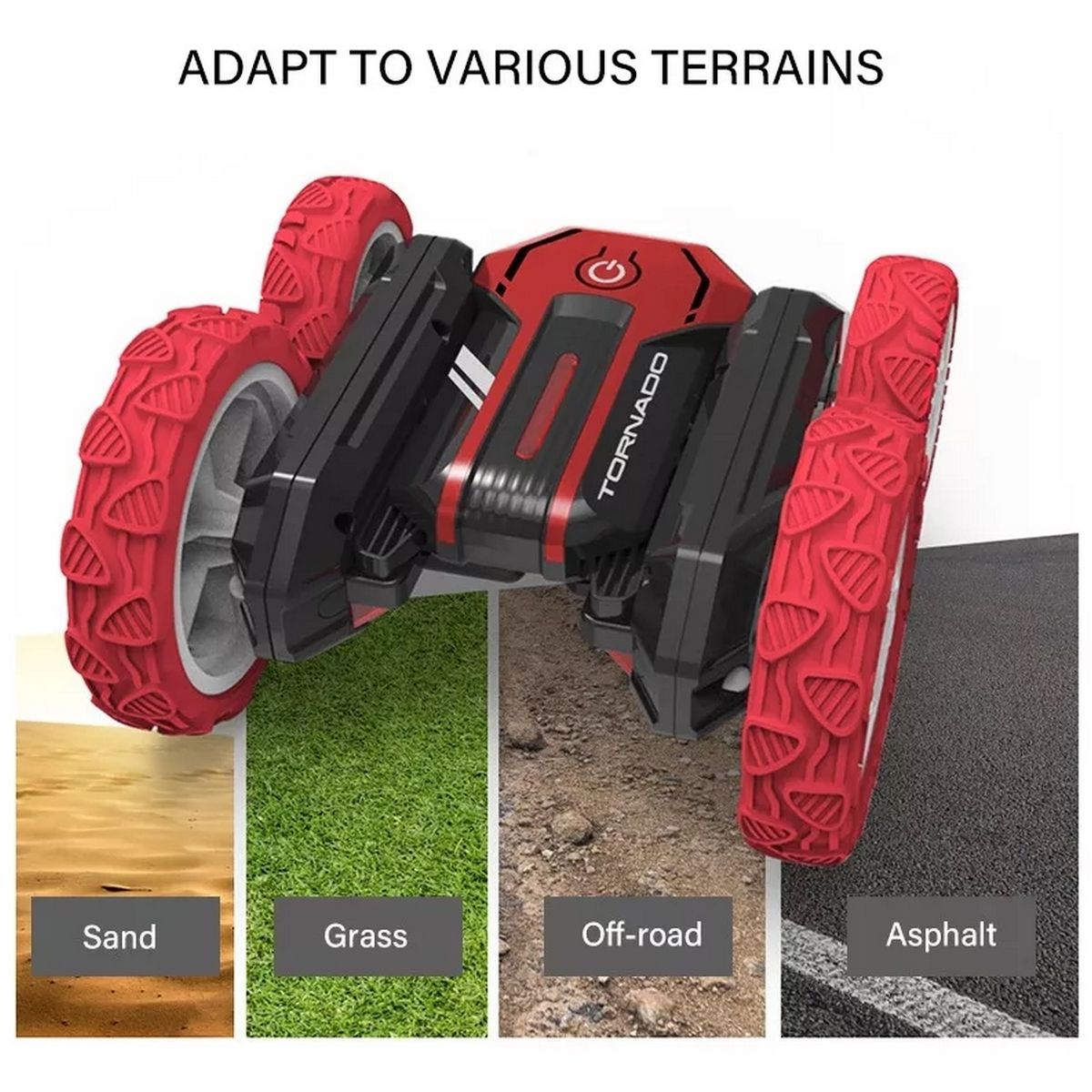 GENERICO - Carro 360 Grados Tornado Control Remoto Recargable Niños