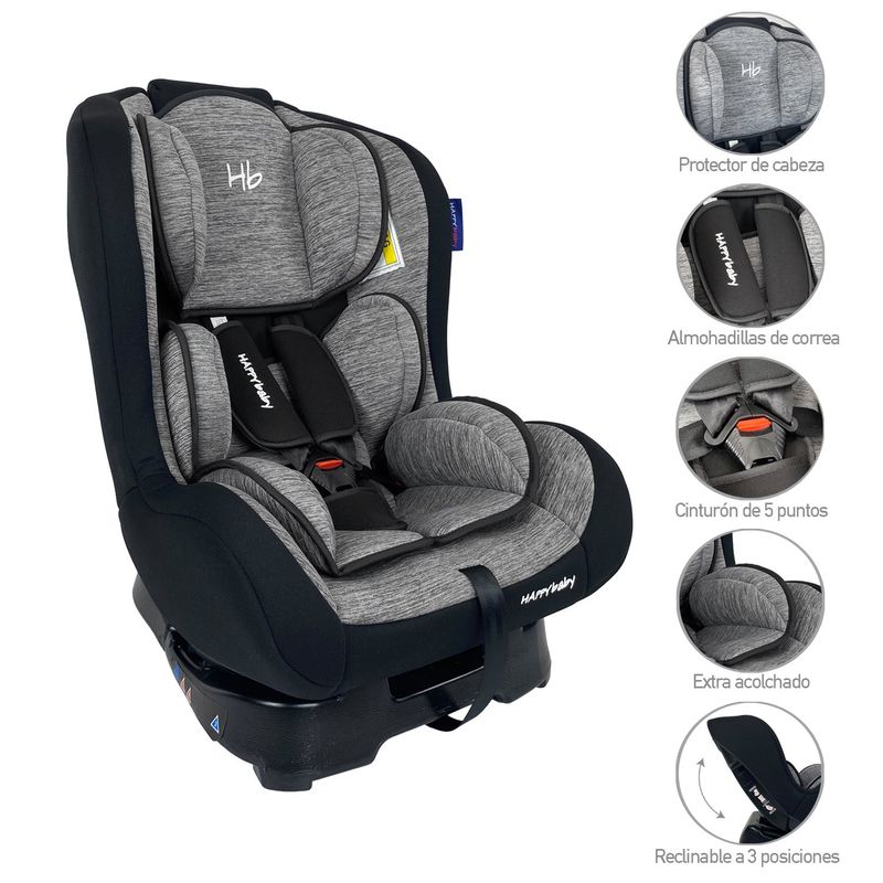 HAPPY BABY - Silla Carro Bebe Happy Baby Gold Gris