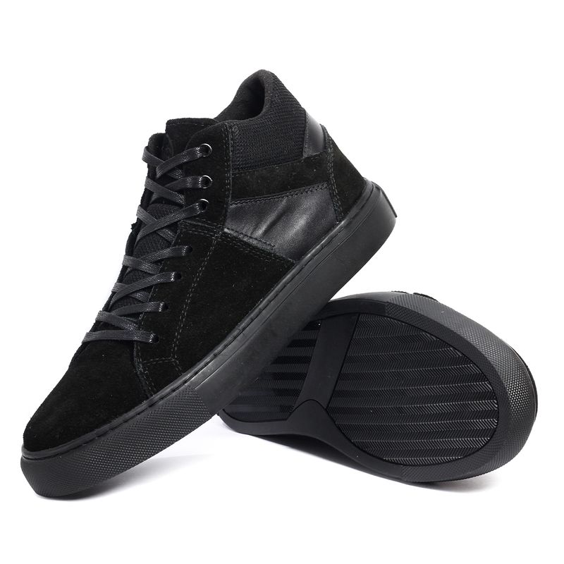 VIAR - Tenis Bota en Cuero Para Hombre VIAR Fiodor03 Negro