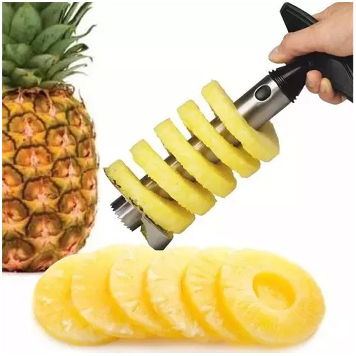 ONE PIXEL - Cortador Rebanador De Piña Y Frutas Acero Inoxidable