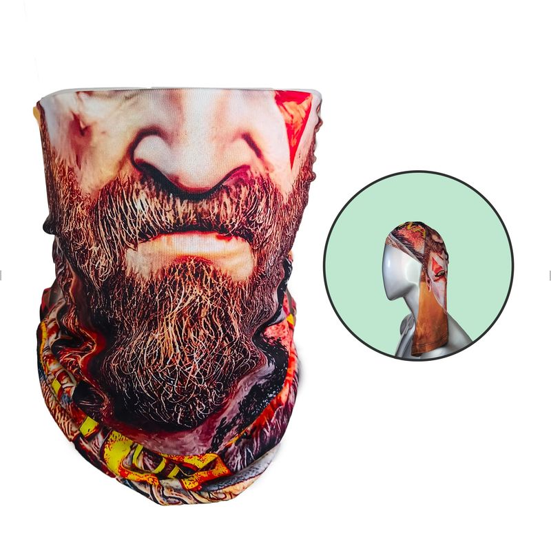 FITNESS - Cuello Deportivo Largo Bandana Ciclismo Balaclava God Of War En Licra