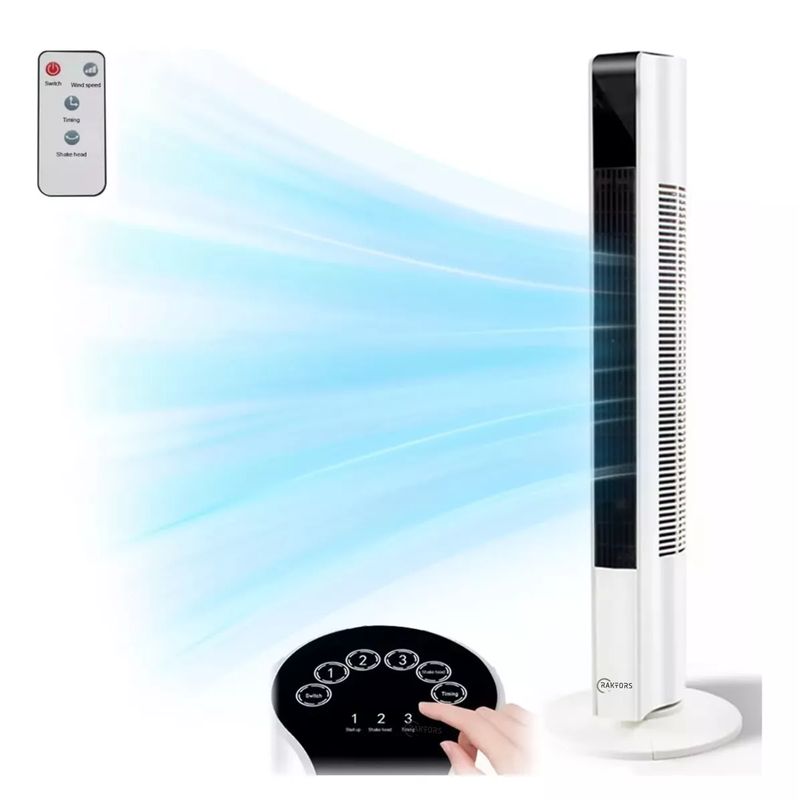 RAKTORS - Ventilador De Torre Raktors Tactil Turbo Silencioso Elegante