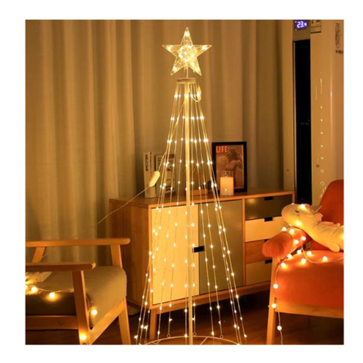 GENERICO - Luz Arbol De Navidad 180CM Luminoso Decoracion Jardin Led Calido