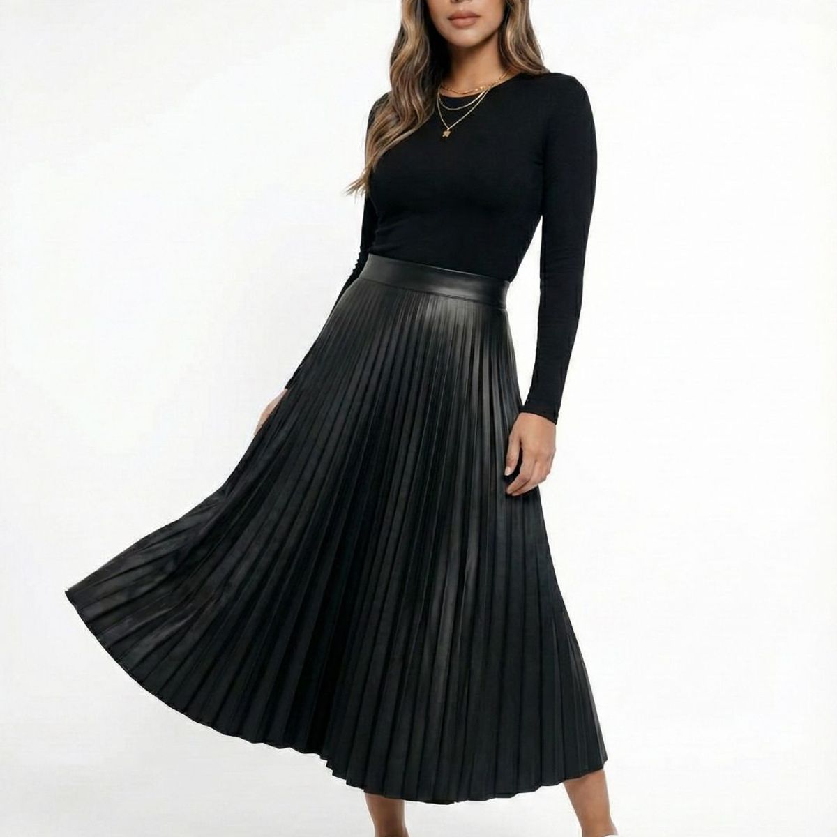 MOLGOA - Falda para Mujer Plisada - The Gatsby