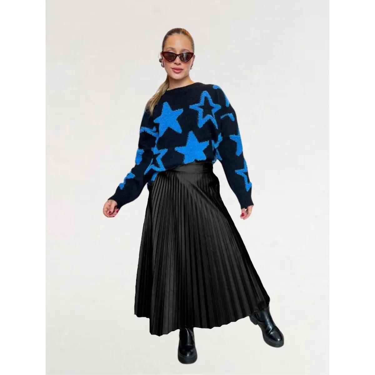 MOLGOA - Falda para Mujer Plisada - The Gatsby