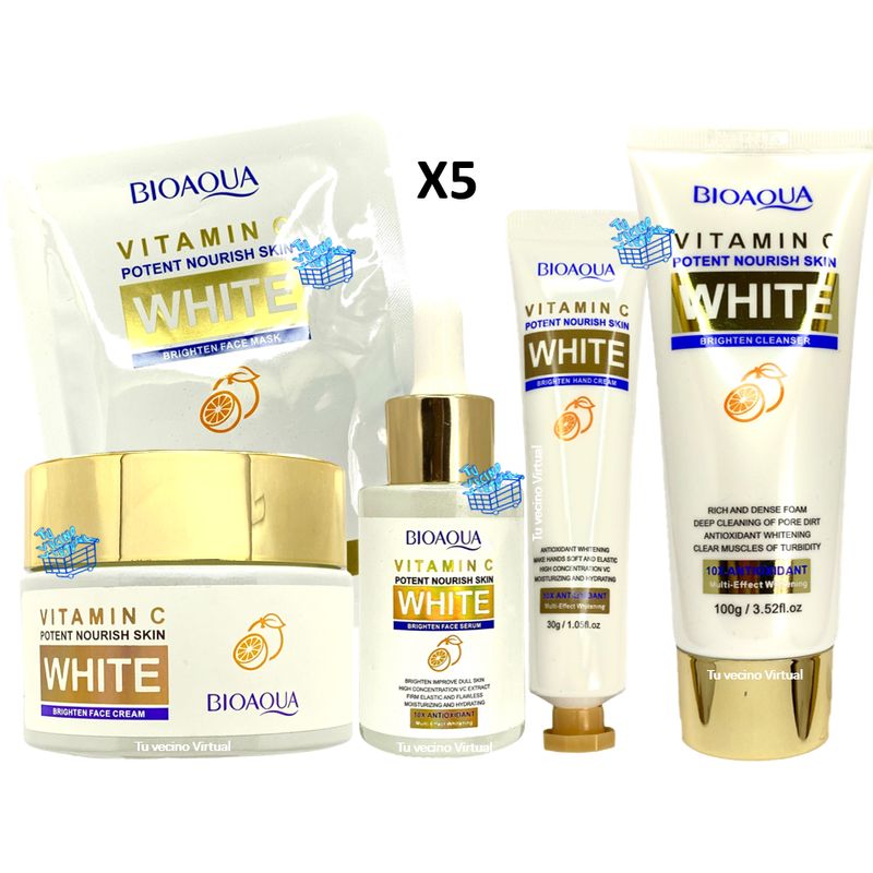 BIOAQUA - Kit Facial White De Bioaqua X5
