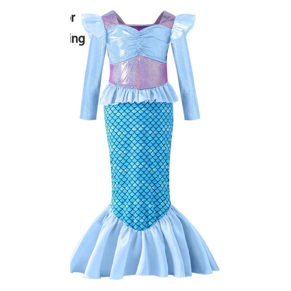 GENERICO - Disfraz sirena niña talla 8 disfraz sirenita ariel