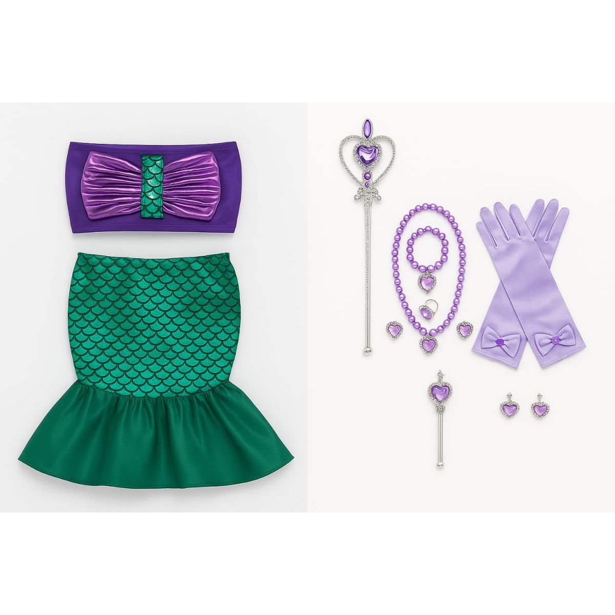 GENERICO - Disfraz sirena niña talla 8 disfraz sirenita ariel