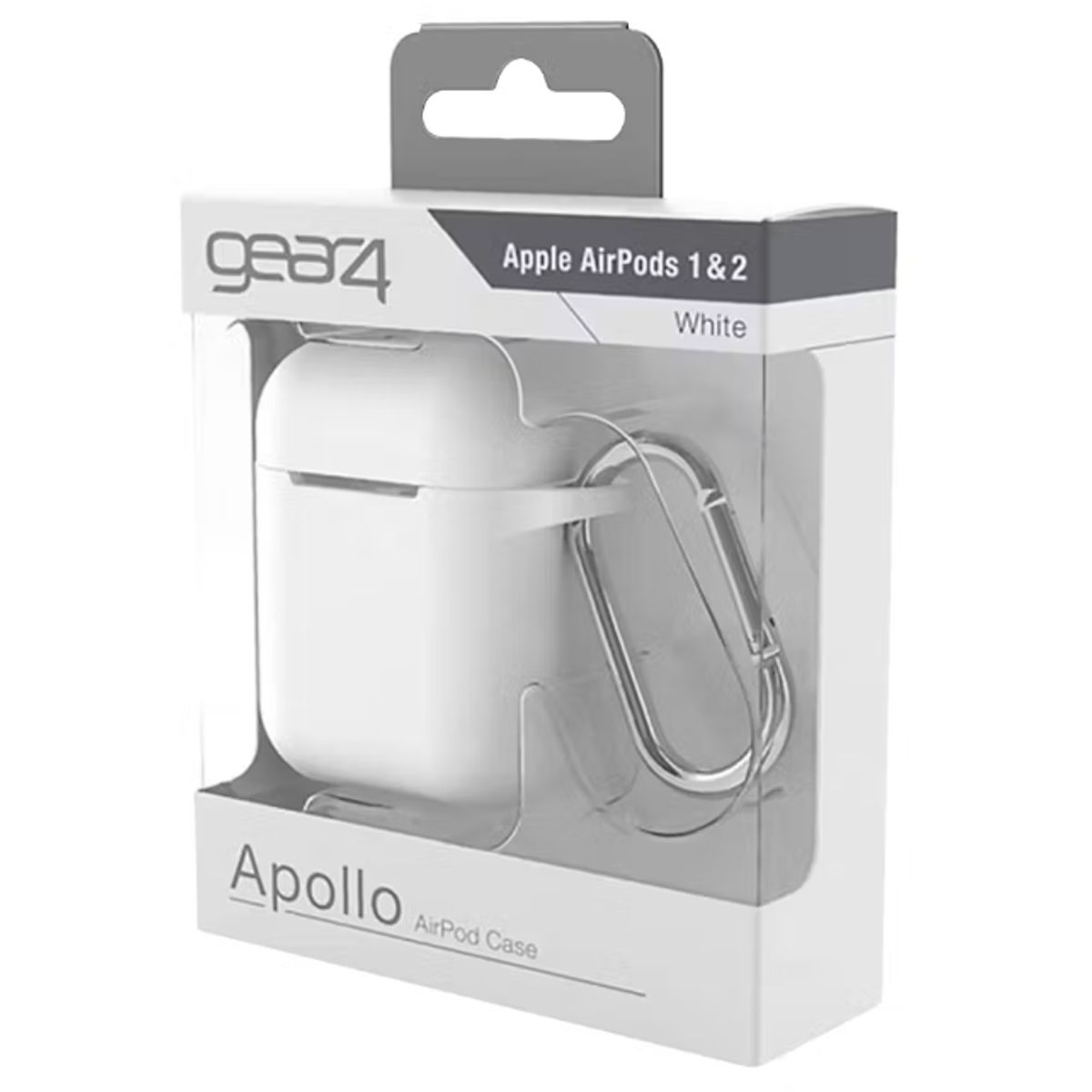 GEAR4 - Estuche Gear4  para Apple Airpods 1 y 2, color blanco y negro