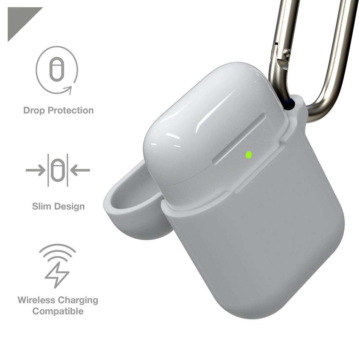 GEAR4 - Estuche Gear4  para Apple Airpods 1 y 2, color blanco y negro