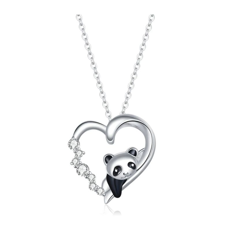 ALHAJAS - Collar Cadena Regalos Para Mujer Dije Oso Panda En Plata 925