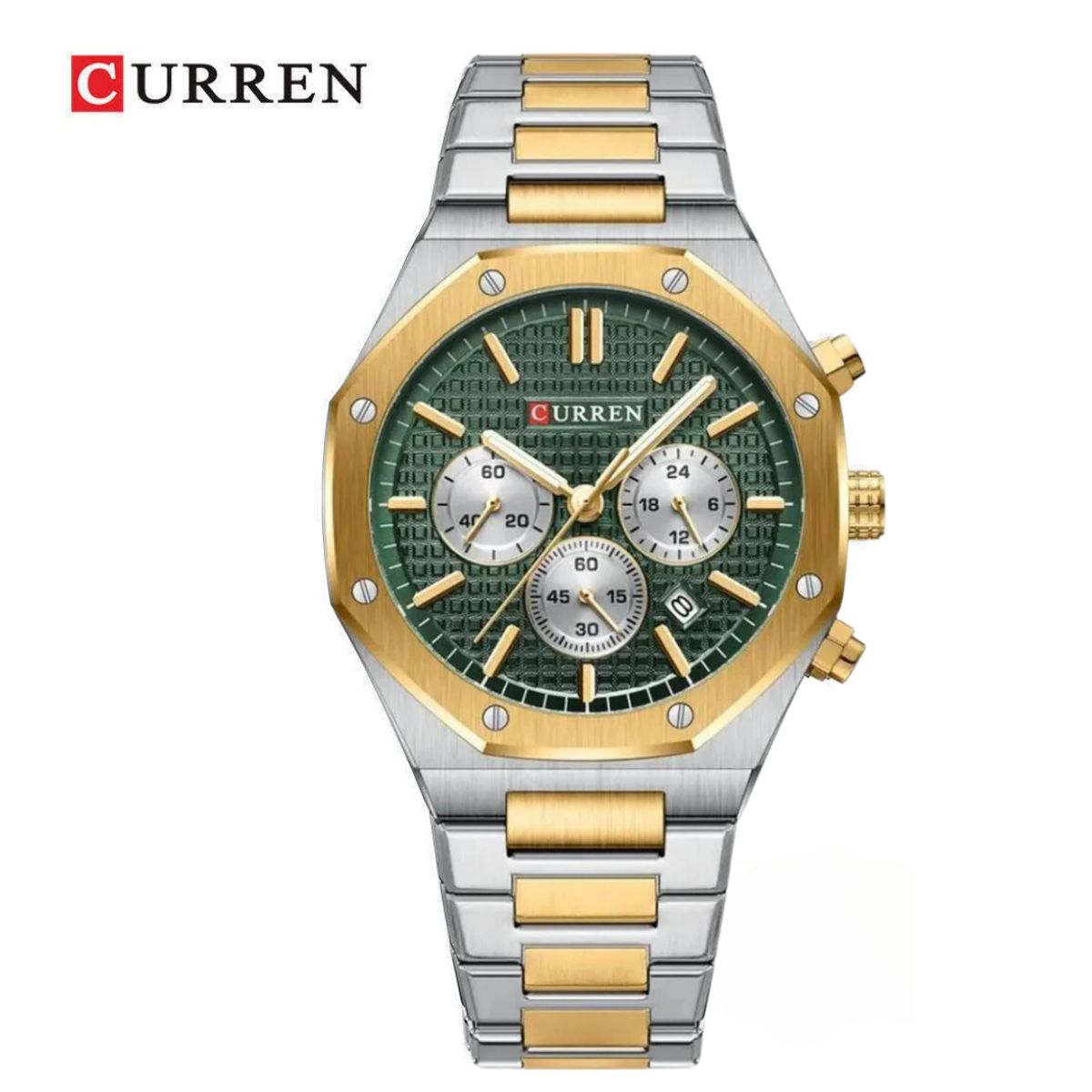CURREN - Reloj Curren 8440 Elegante Para Caballero Tablero Verde