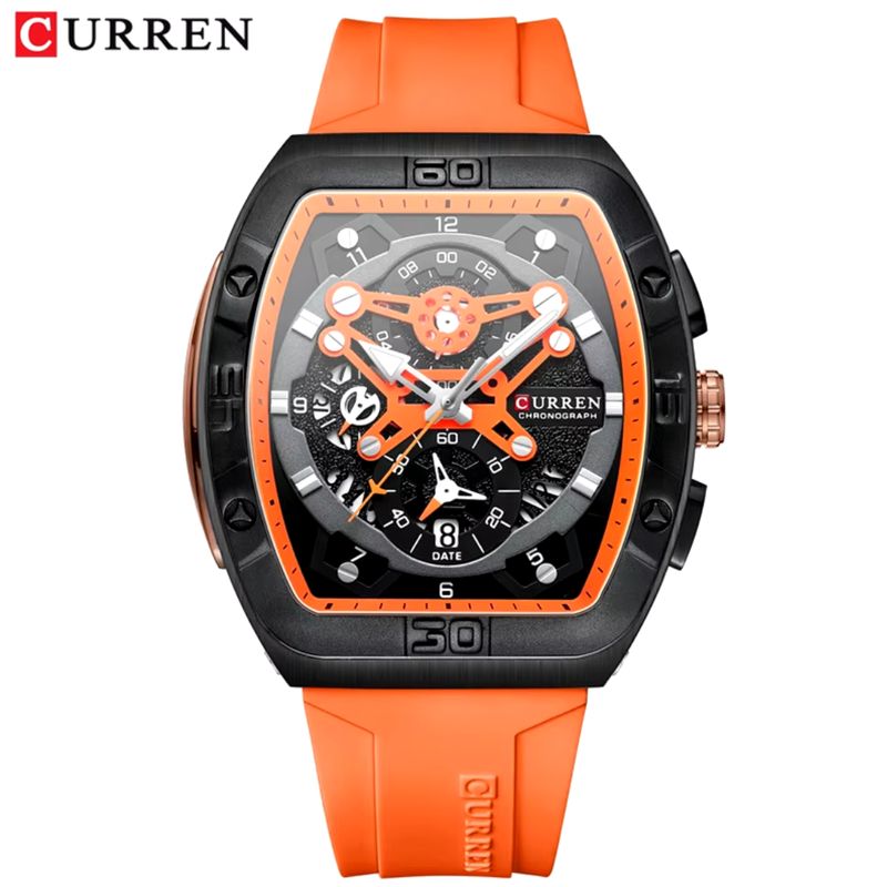 CURREN - Reloj Curren Modelo 8443 Deportivo Casual - Naranja