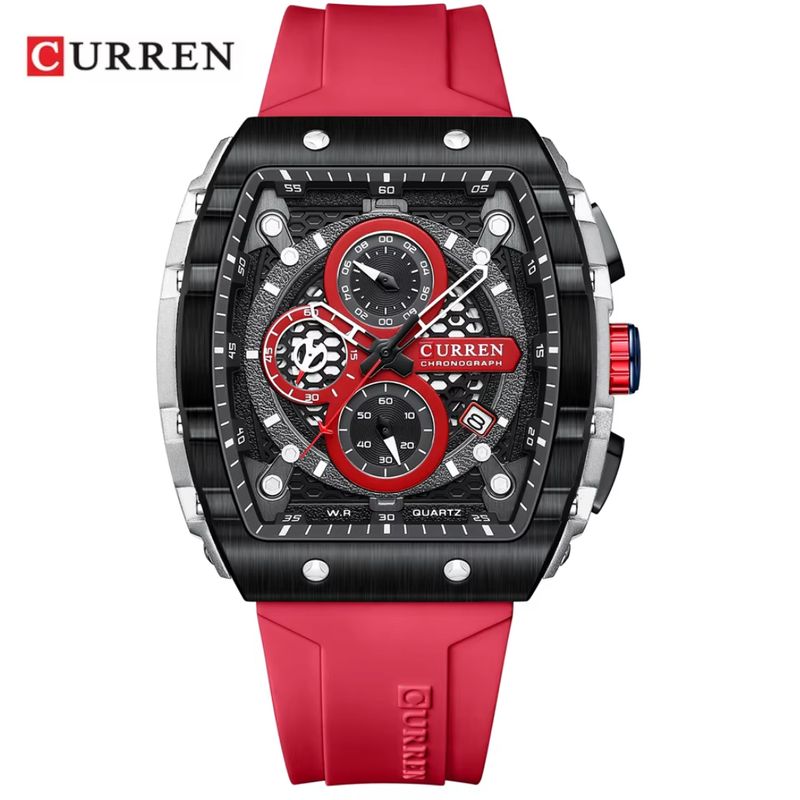 CURREN - Reloj Curren Modelo 8442 Deportivo Casual - Rojo