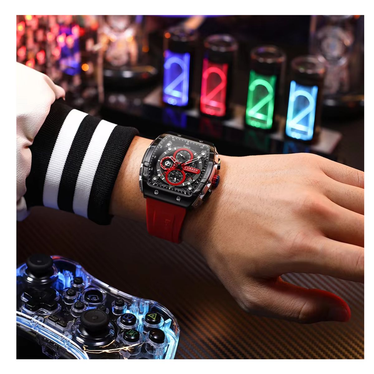 CURREN - Reloj Curren Modelo 8442 Deportivo Casual - Rojo