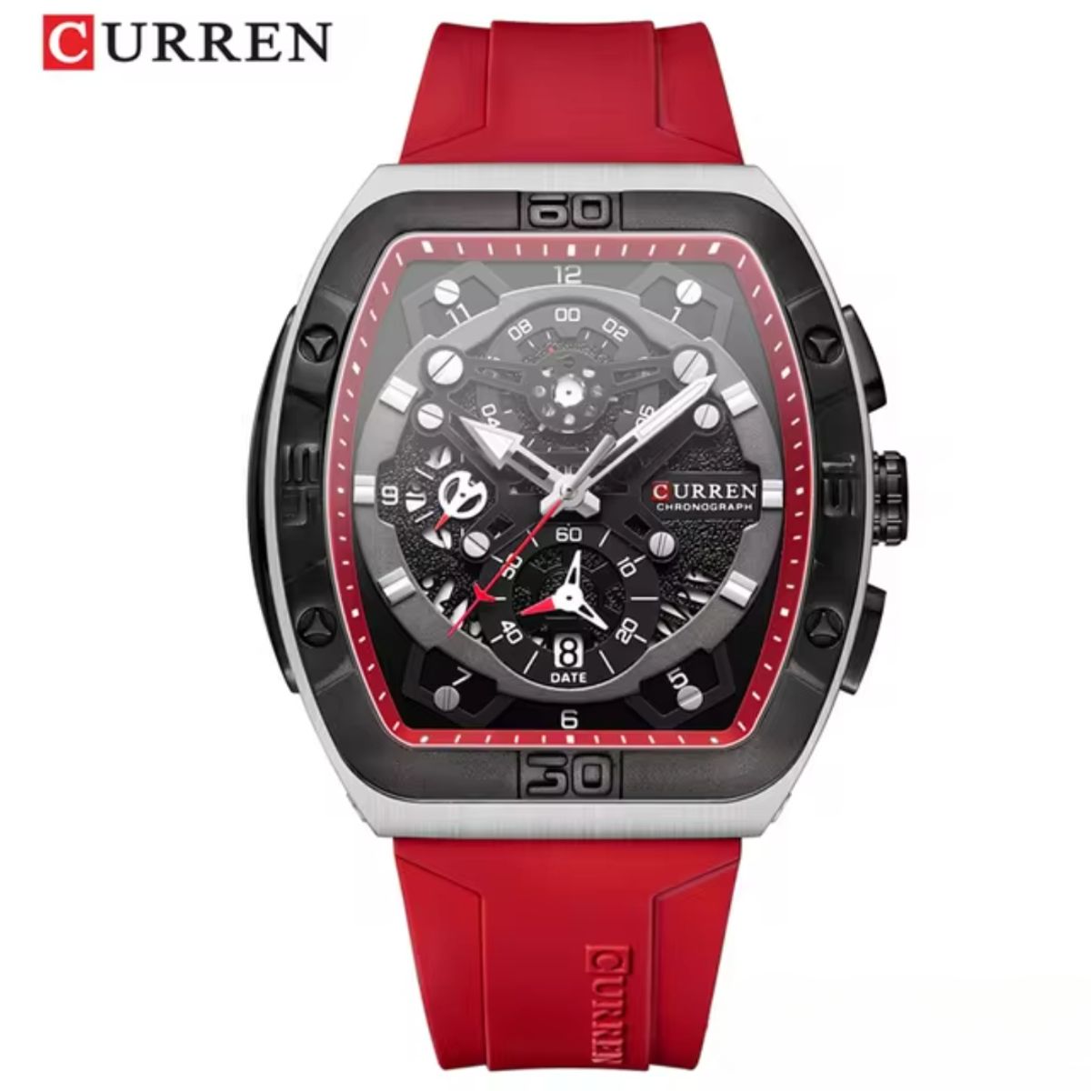 CURREN - Reloj Curren Modelo 8443 Deportivo Casual - Rojo
