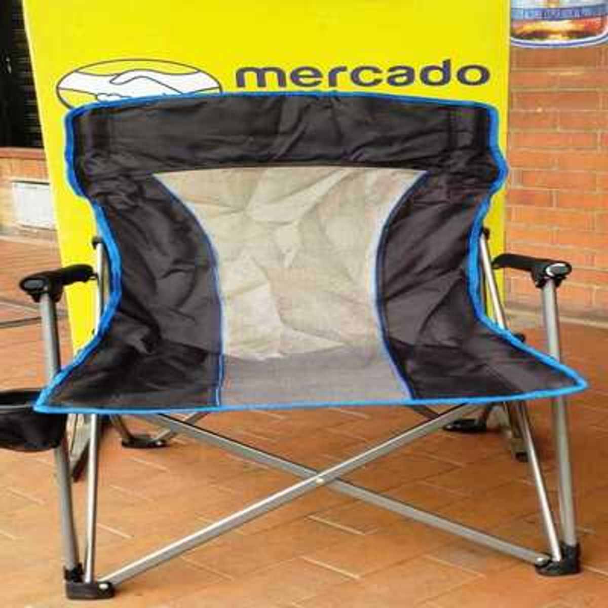 GENERICO - Silla Pegable Azul Campig Comoda Liviana Resistente