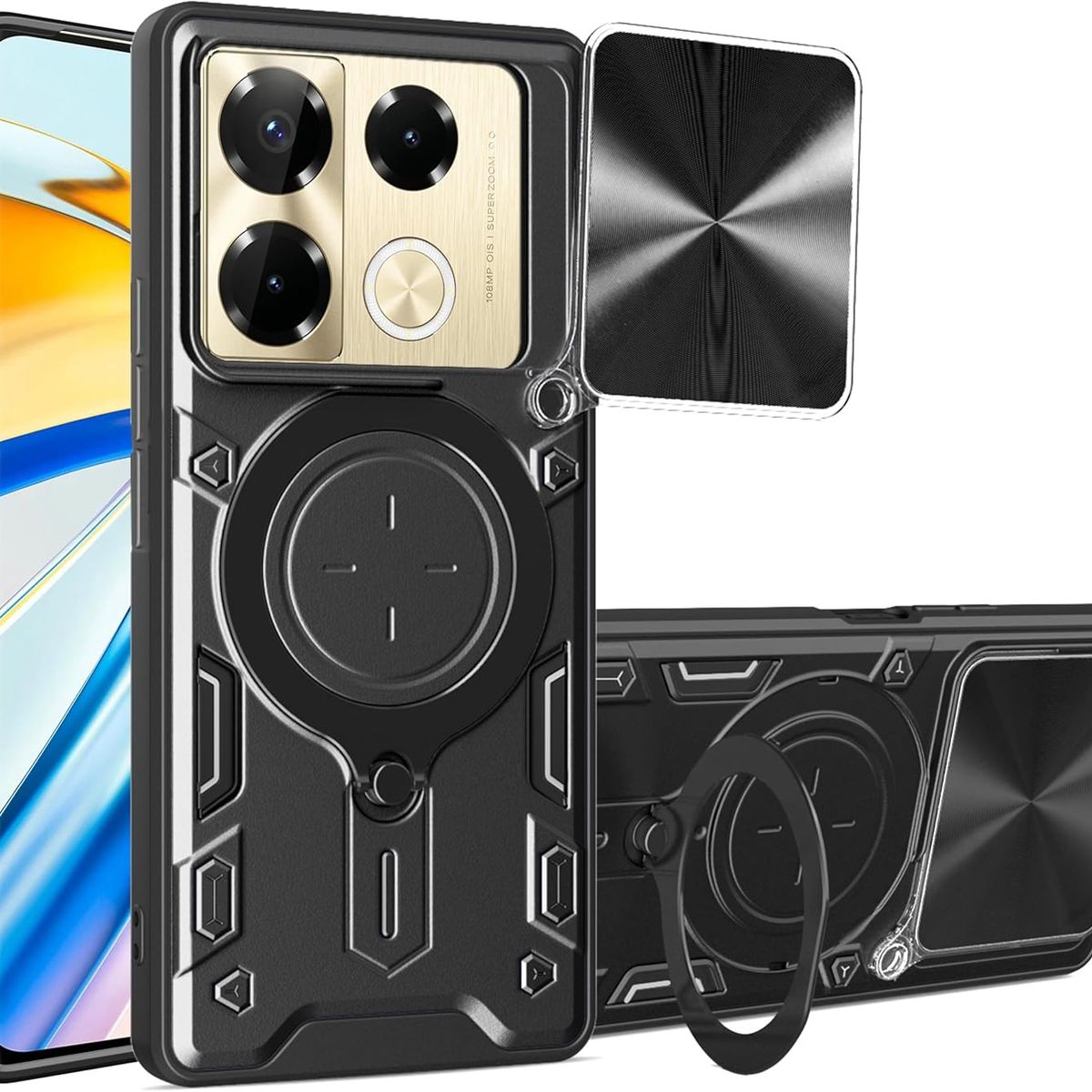 GENERICO - Estuche Armo Antigolpe Infinix note 40 pro Plus 5g Negro