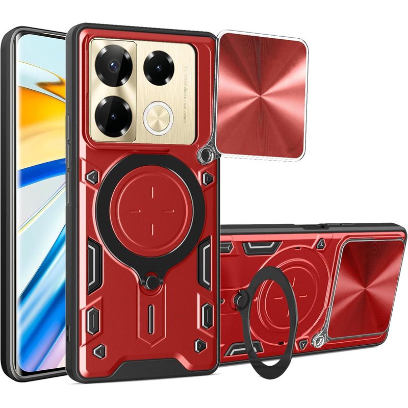 GENERICO - Estuche Armo Antigolpe Infinix note 40 pro Plus 5g Rojo
