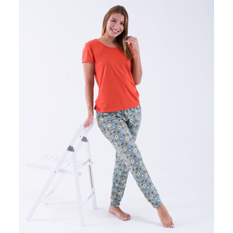 COPO DE NIEVE - Pijama para Mujer Coffee_.