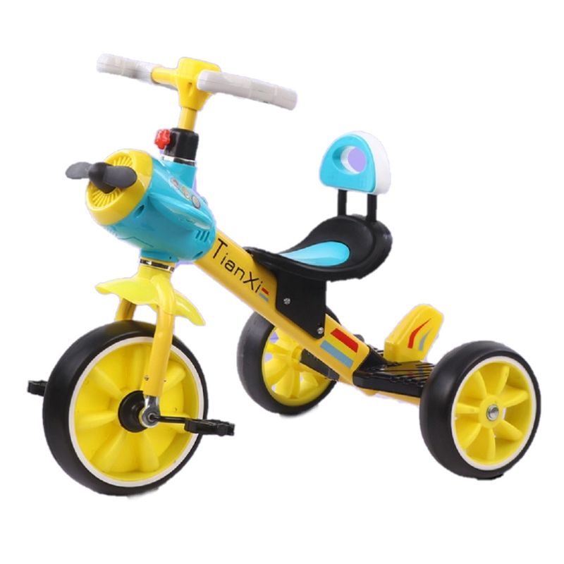 GENERICO - Triciclo Fiesta Bebe Musical Luces Infantil Avión Amarillo