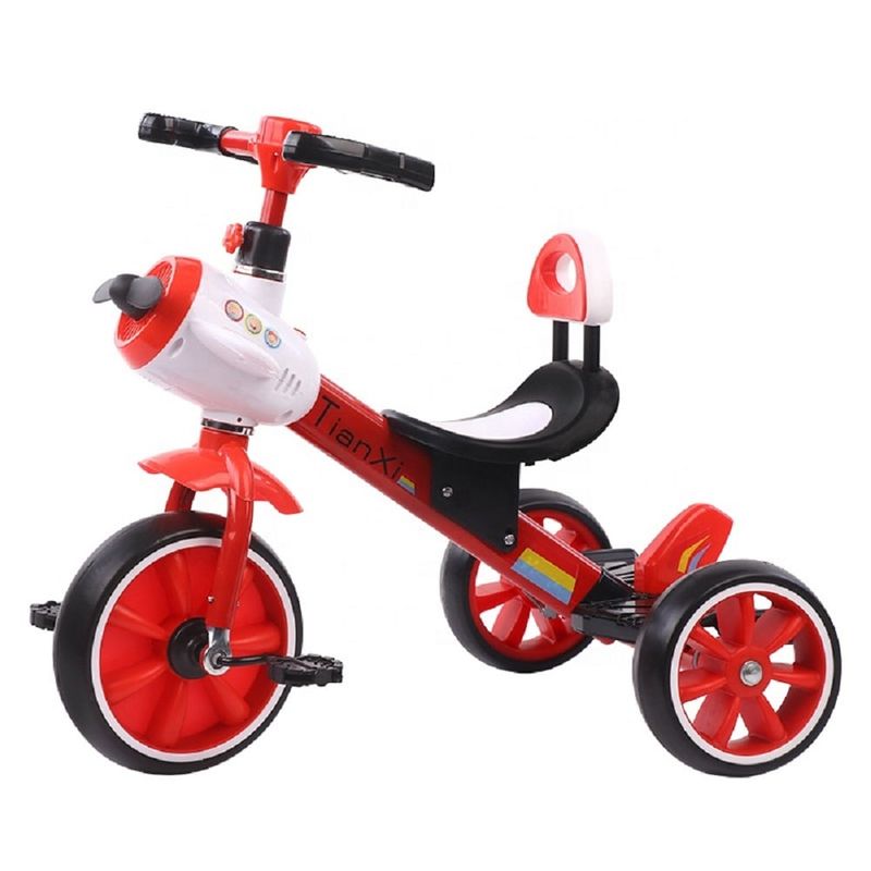 GENERICO - Triciclo Fiesta Bebe Musical Luces Infantil Avión ROJO