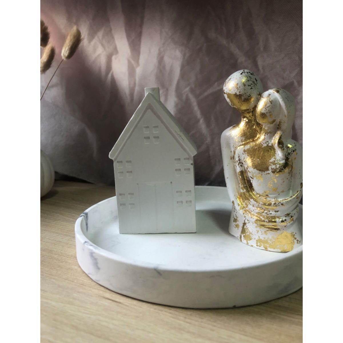 DECORACIONES ALE Y GABI - CENTRO DE MESA ABRAZO DE ORO