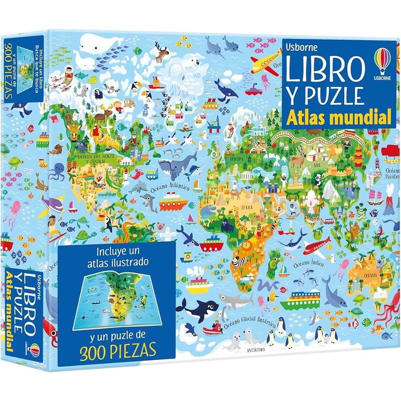 USBORNE - Atlas Mundial. Libro Y Puzle