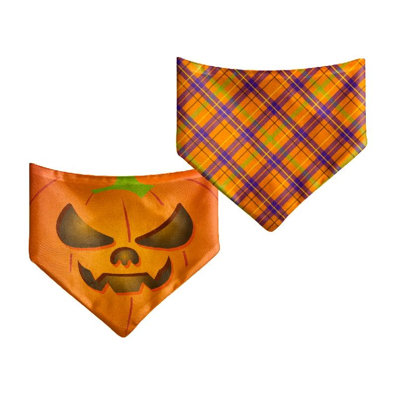 GENERICO - Pañoletas de Halloween para Mascotas Talla M- Calabaza