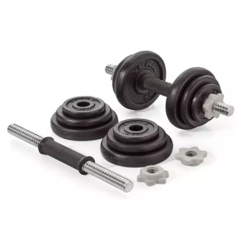 GENERICO - KIT DE PESAS DE 20 KG HIERRO NEGRAS
