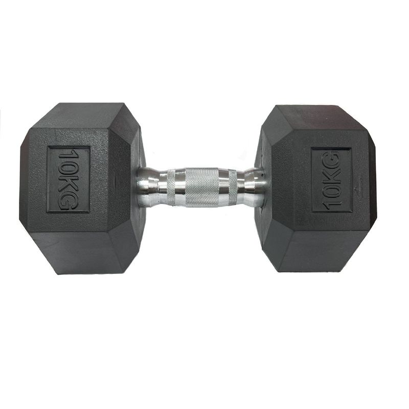 GENERICO - UNIDAD MANCUERNA 10 KG HEXAGONAL HIERRO ENCAUCHADA
