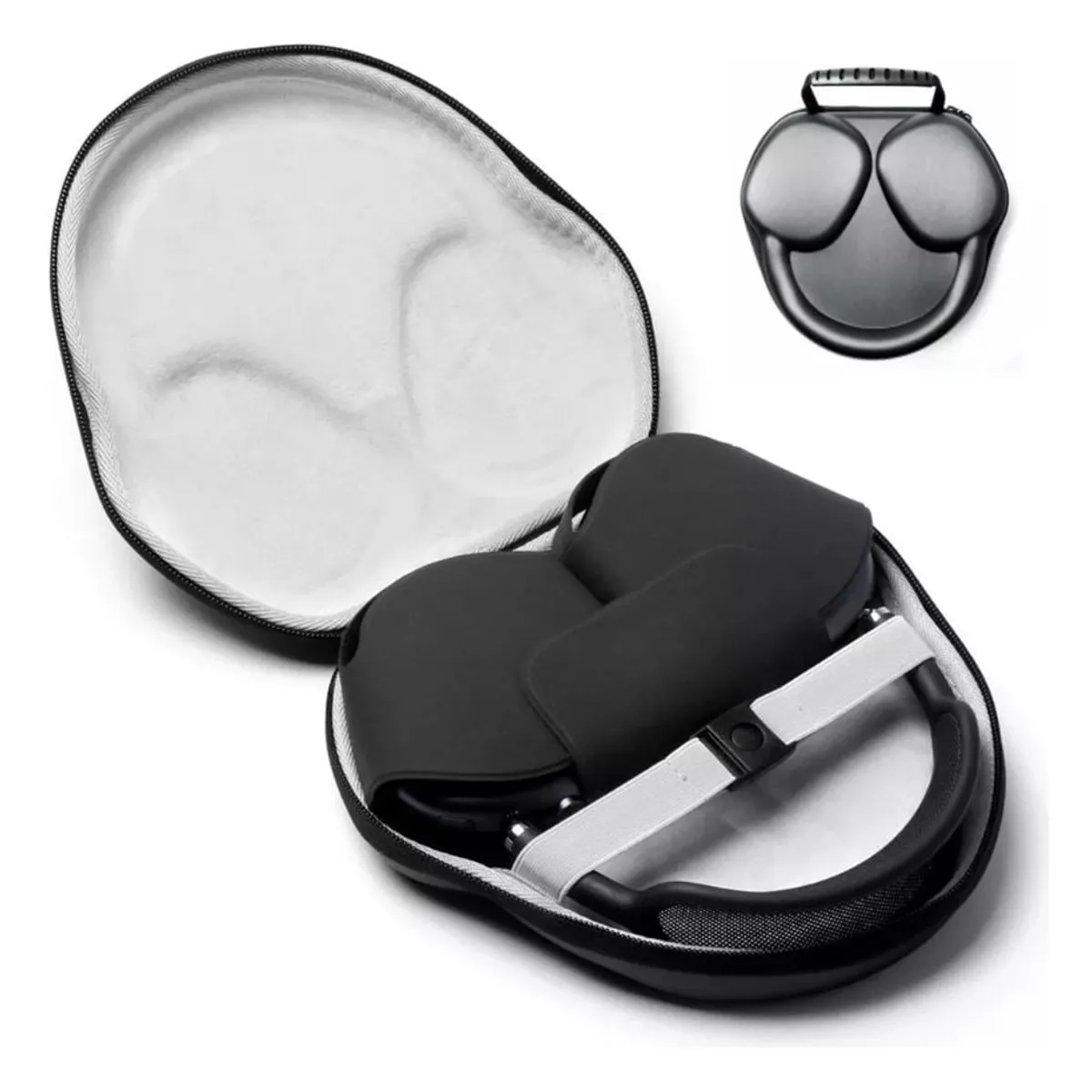 GENERICO - Estuche Plano Negro para Audifonos Airpods Max
