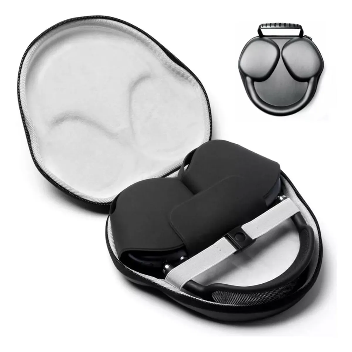 GENERICO - Estuche Plano Negro para Audifonos Airpods Max
