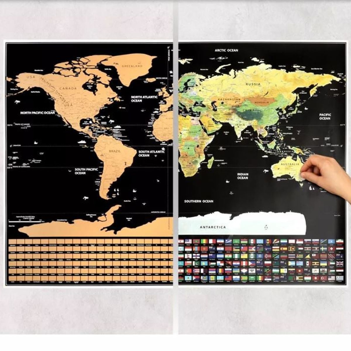 GENERAC - Mapamundi Mapa Raspar Del Mundo + Accesorios Y Tubo 2656507464