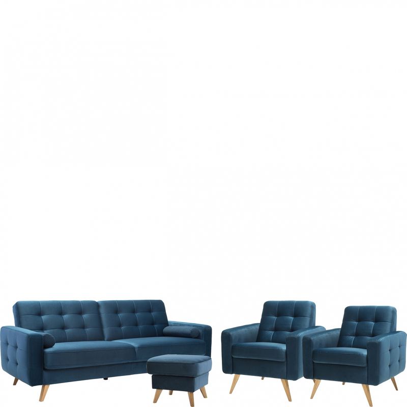 GENERICO - Muebles Modernos en L Sala Diamante con Sofá esquinero Blanco