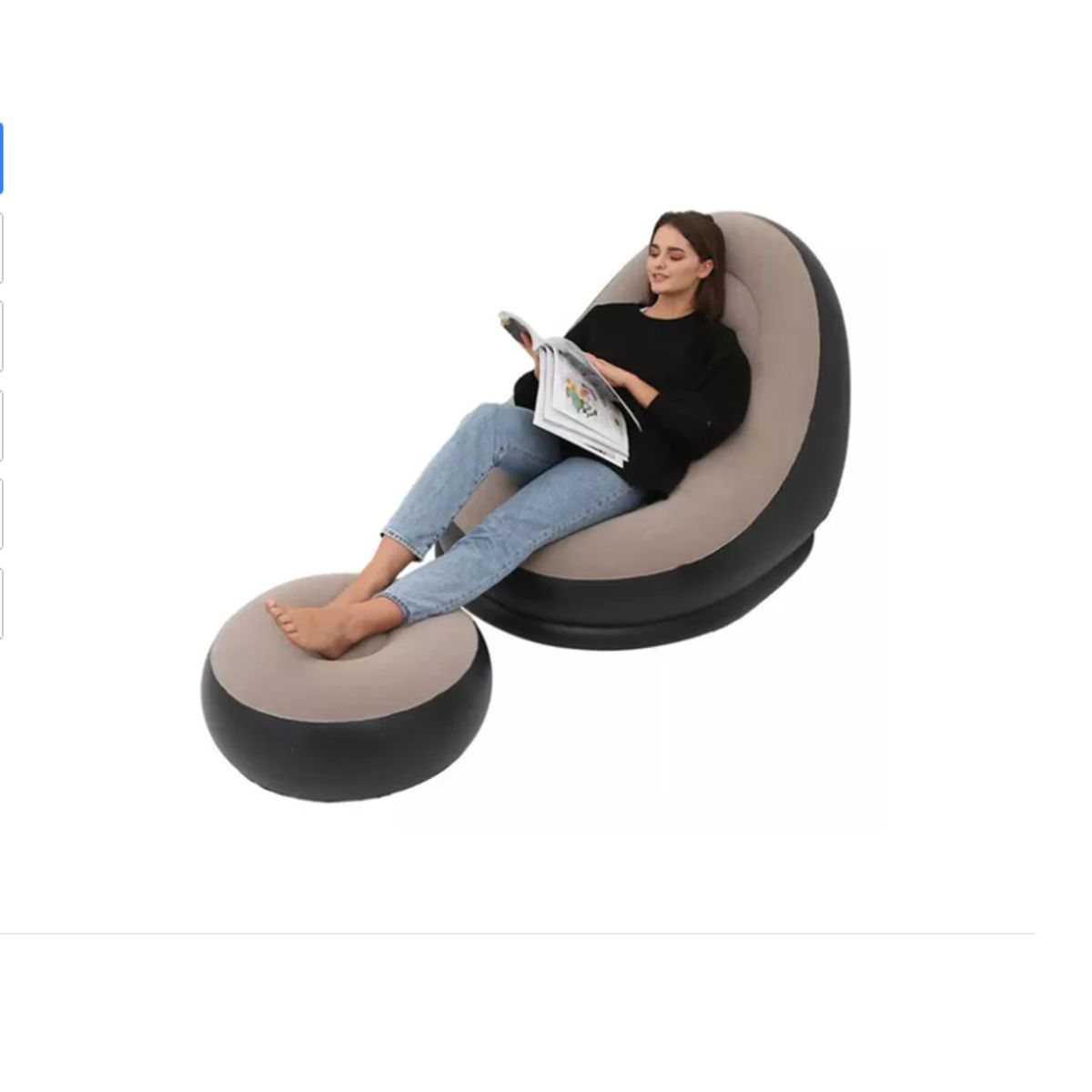GENERICO - Sillón Inflable Sofá Portátil Hinchable Plegable Reposa Pies_.