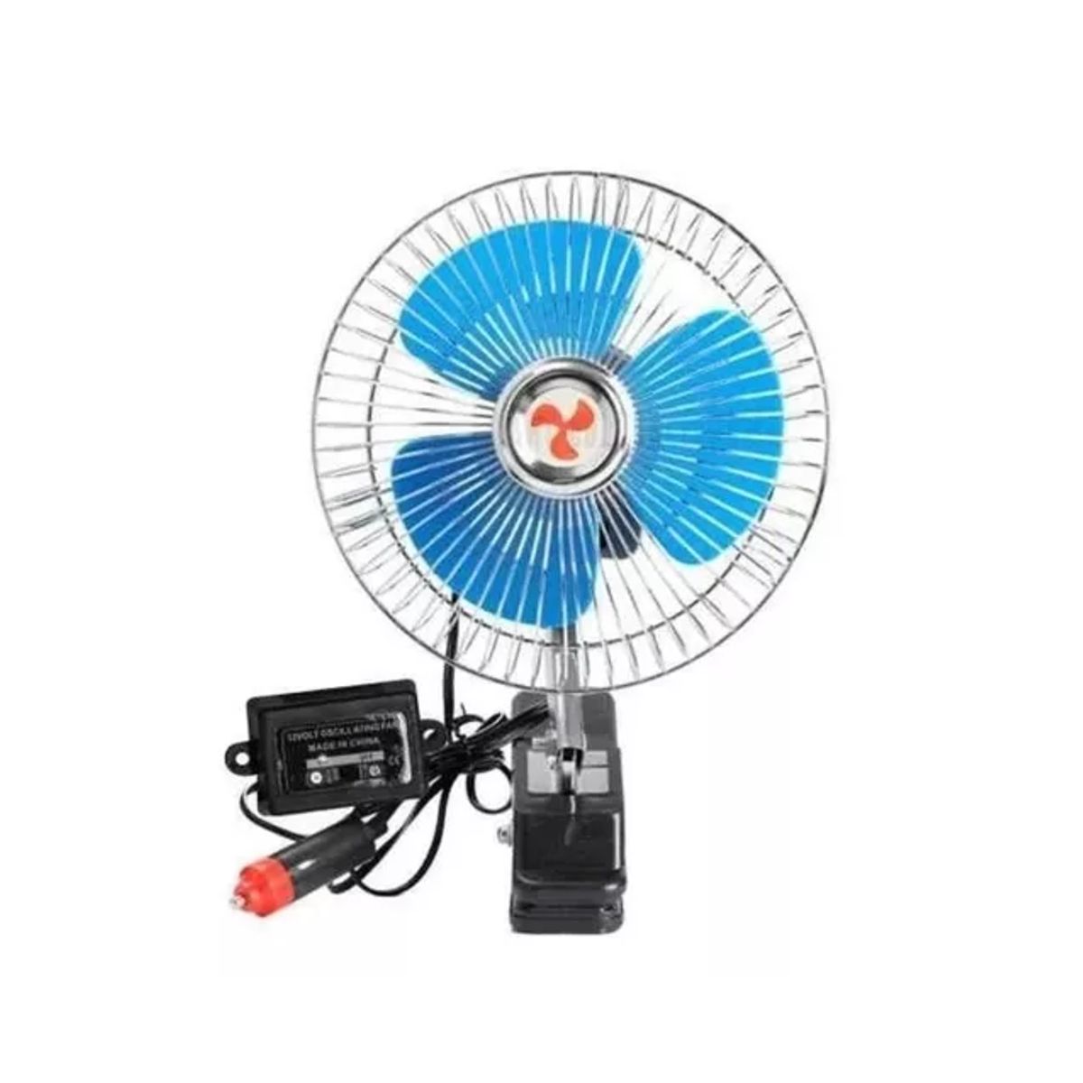 GENERICO - Mini Ventilador Para Carro 12 V Portátil Giratorio Potente 8