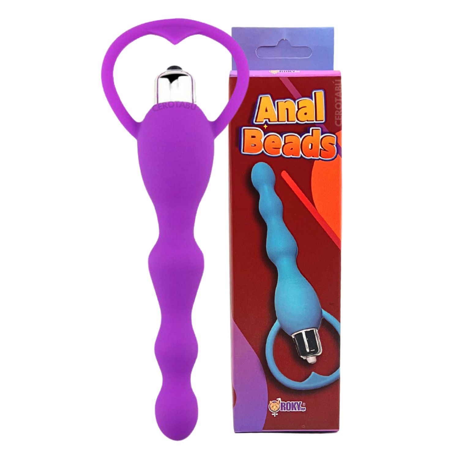 Vibrador Plug Anal Unisex Silicona Texturas Juguete Sexual Morado GENERICO 