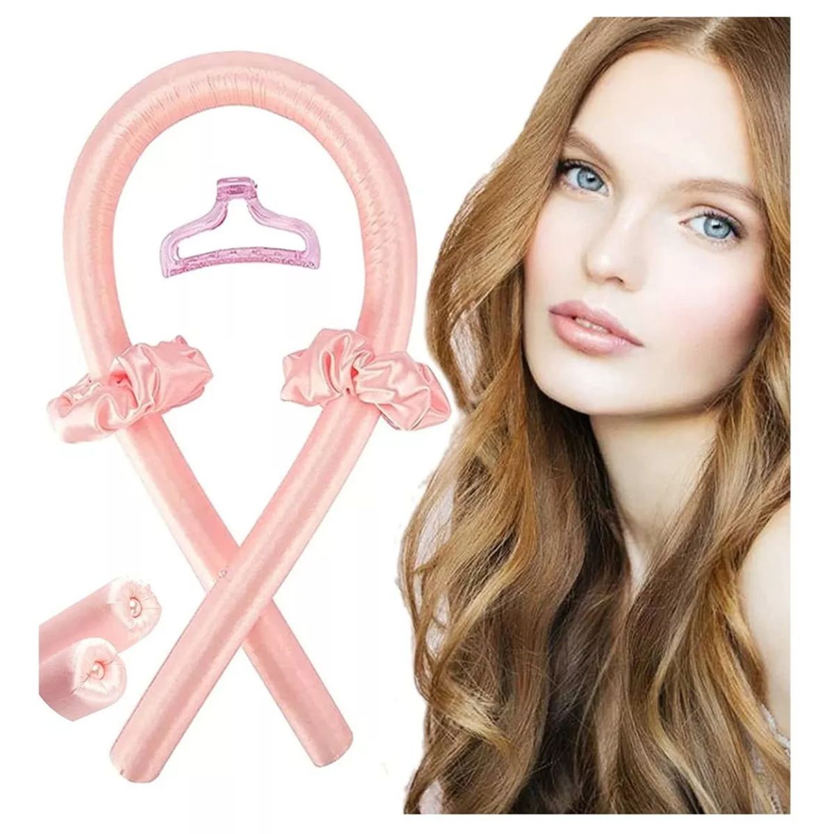 GENERICO - Rizador de Pelo Sin Calor con Diadema para Ondas en Cabello Largo