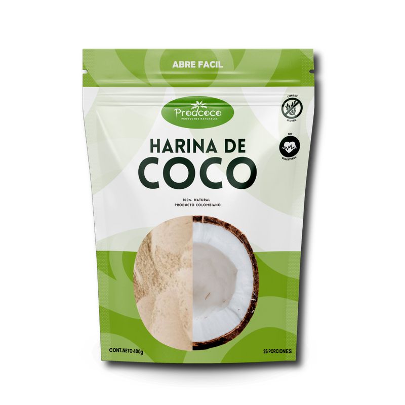 GENERICO - Harina de coco natural - 500g