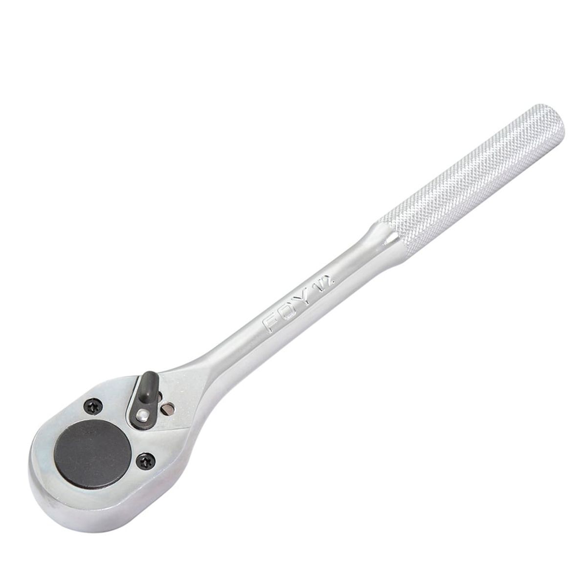 FOY - Ratchet reversible mango moleteado para copa cuadro de 12 cabeza pera