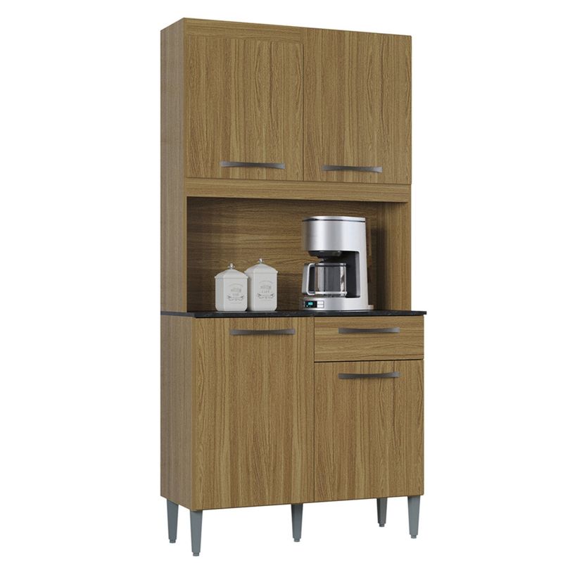 AKIVOY - Alacena Livia 4 Puertas de Cocina Color Damasco