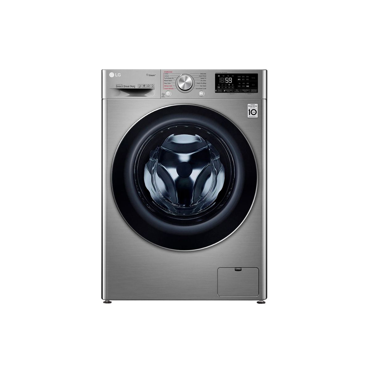 LG - Lavadora LG Carga Frontal 14Kg30lbs - Color Plata WD14VVC4S6
