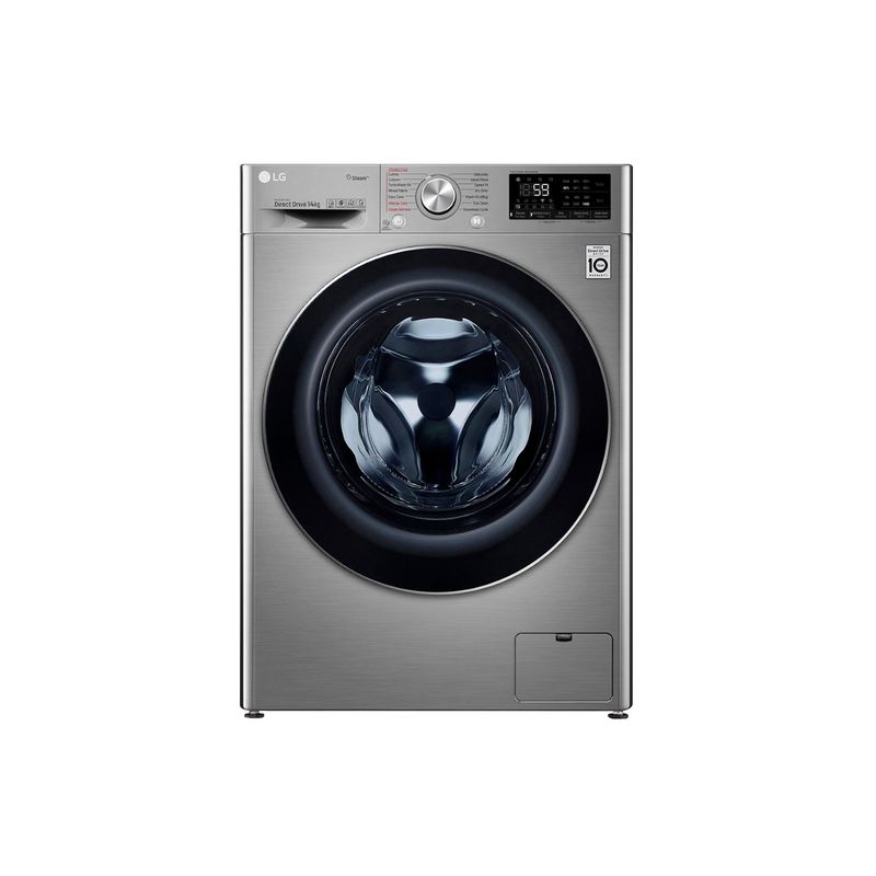 LG - Lavadora LG Carga Frontal 2 en 1 - 14Kg/30lbs - AIDD - Color Plata WD14VVC4S6