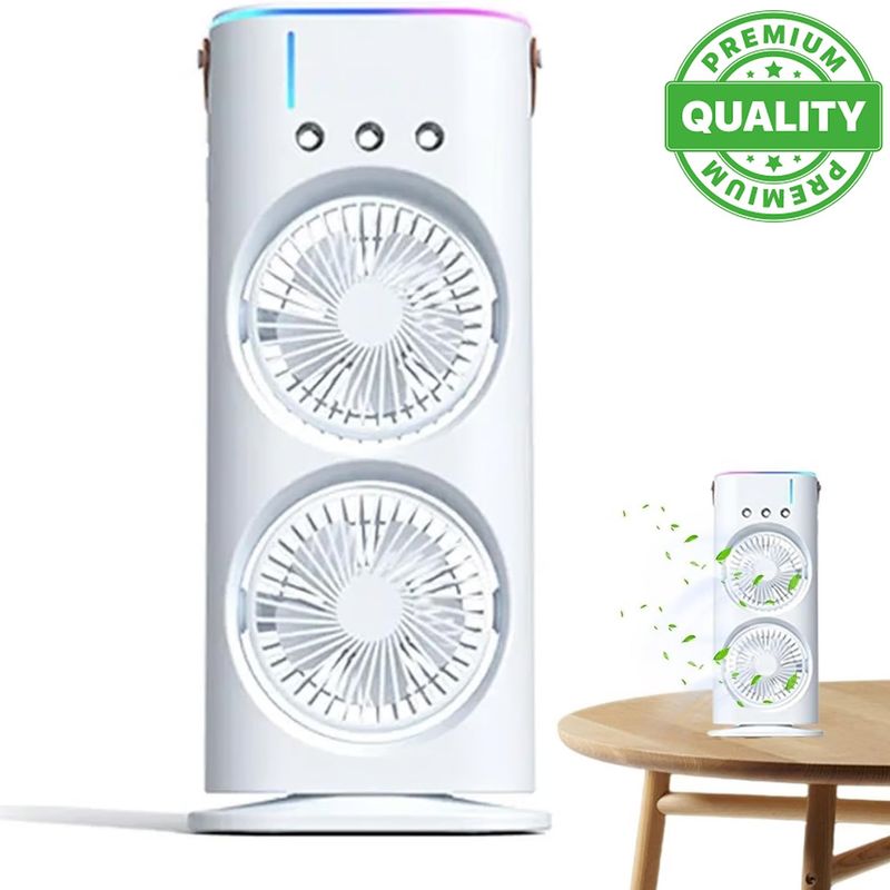 ONE PIXEL - Ventilador Aire Acondicionado Humificador Con Luz LED