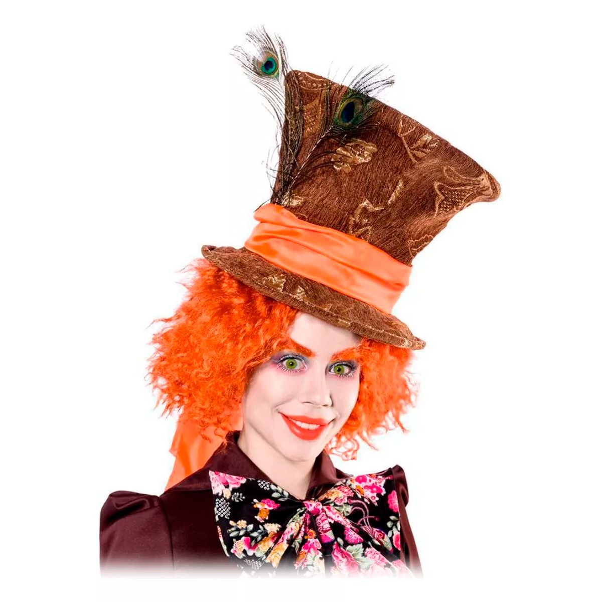 GENERICO - Sombrero + Peluca Sombrerero Loco Fiesta Disfraz Halloween