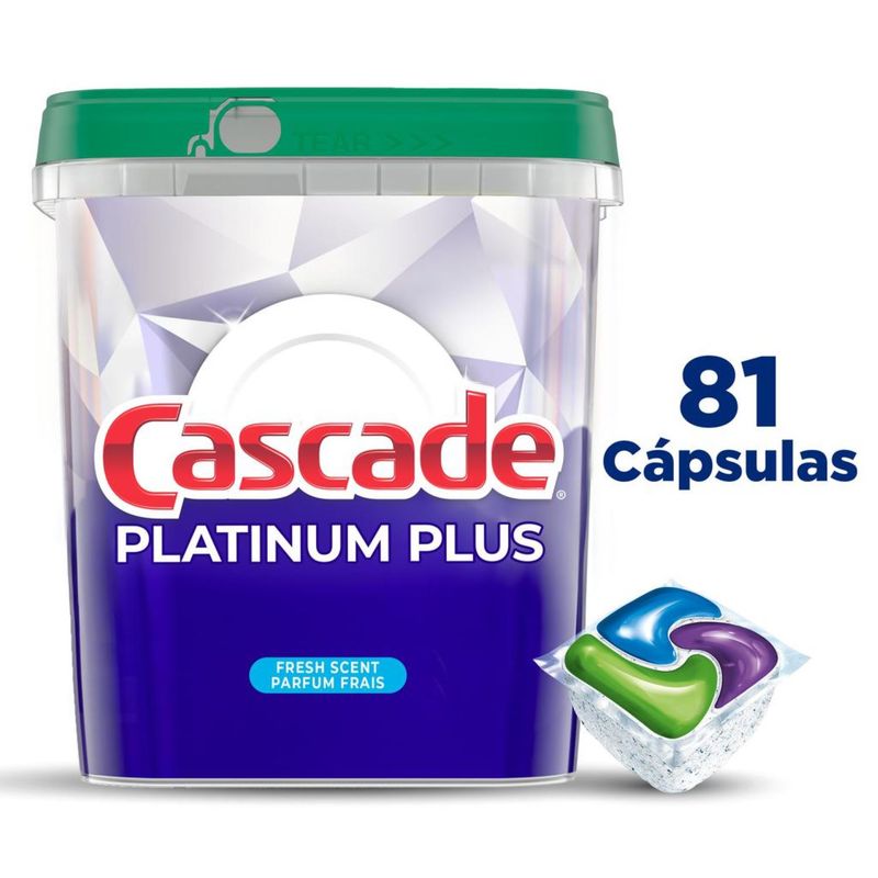 CASCADE - Lavavajillas Cascade Platinum plus x 81 Pods