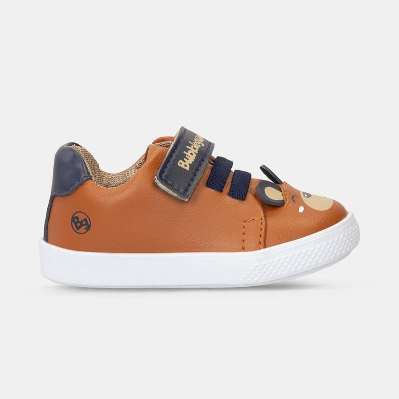BUBBLE GUMMERS - Tenis Bebé Para Niño Bubblegummers Camel-Azul Silvito